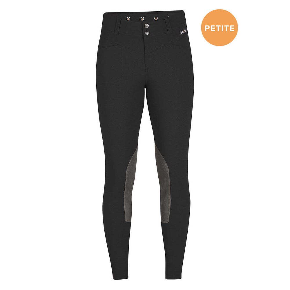 Kerrits Activewear Petite Crossover II® Knee Patch Riding Breech Size LBLACK / L